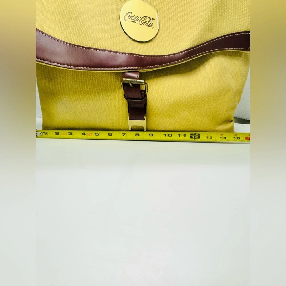 Coca Cola Canvas/Leather  Meseenger Bags Large